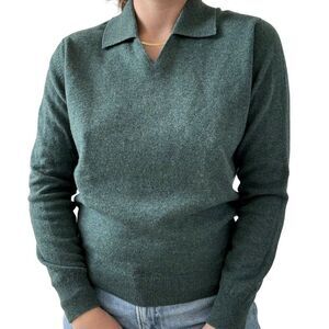 The Edinburgh Woolen Mill Blue 100% Pure New Wool Sweater Made in Scotland M